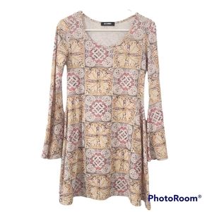 Misguided Bell Sleeves Mini Dress